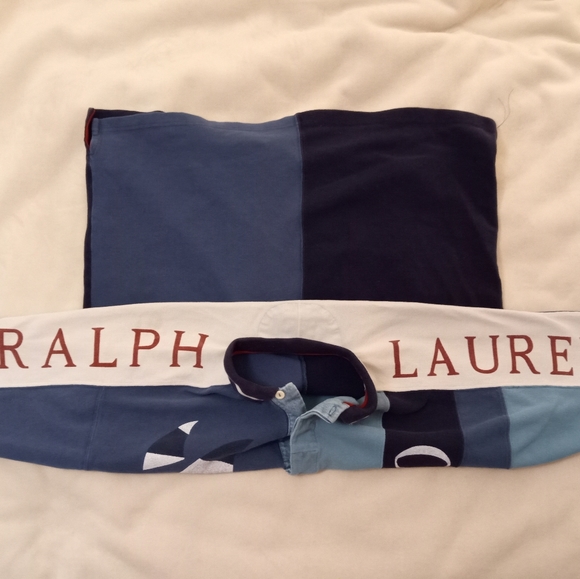 Vintage early '90s Ralph Lauren Chaps colorblock polo shirt - Picture 4 of 4